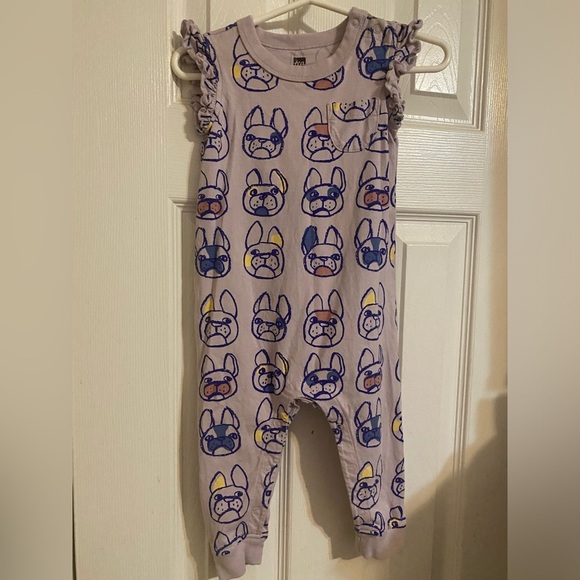 Tea Collection French Bulldog Romper - Picture 1 of 7